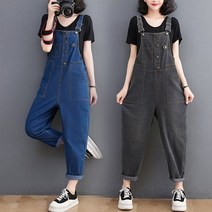 ZENCY젠시 오버 데님멜빵바지