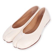 메종마르지엘라 23SS 여성 타비 플랫슈즈 화이트 S58WZ0042 P3753 T1003