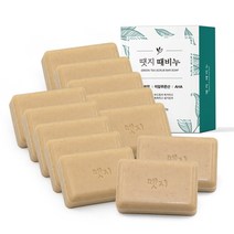 땟지 프리미엄 녹차 때비누, 130g 12개