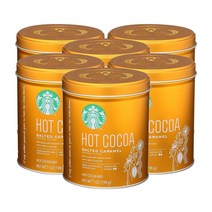 [100%정품] 스타벅스 Starbucks 핫 코코아 믹스 틴 솔티드 캐러멜 198.4g7온스 6팩 6팩, 1개