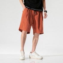 2022 새로운 남성 여름 캐주얼 반바지 남성 솔리드 컬러 코튼 반바지 루스 비치 반바지 M-3XL