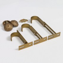 창안애 커텐부속품 커튼봉길이 높이조절 브라켓, 25mm 조절브라켓 브라운