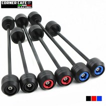 프론트 리어 액슬 포크 휠 크래시 프로텍터 스윙 암 슬라이더 보호 패드 가드 BMW S1000RR S1000R S1000XR F800R -, S1000RR 10-14 RED