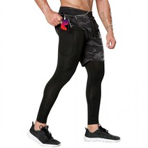 낚시 레깅스 반바지 여름 낚시복 일체형 분리형 투인원, 밀리터리