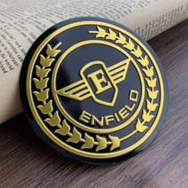 로얄 엔필드 메탈 소프트 리플렉스 스티커 빈티지 로고 드레스업 튜닝 파츠, 알루미늄 메탈릭 A타입 7.5CM원피스