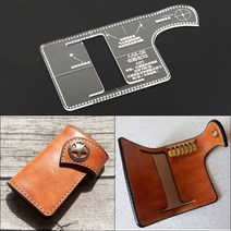 원데이클래스 가죽공방 카드지갑만들기 acrylic stencil 1set clear template pattern tool wallet messager 가방 가죽 공예 바느질, 없음
