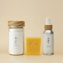 [바스몽] 강아지 홈케어 스파 미스트 샴푸바 3종세트, 몽고바 선택:몽글이100g