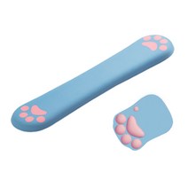 키보드 손목보호패드 + 마우스 손목받침대 세트, 블루세트
