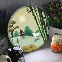 [천삼백케이] [꾸밈] nb773-LED액자25R밝은기운산수화, 타입 1