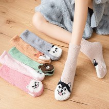 극세사 동물 수면양말 기모 산모양말 SM6000-5종세트