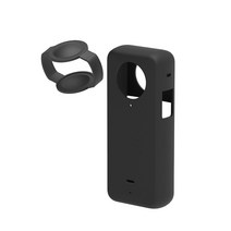 액션캠대여 초미니무선카메라 바디캠 Insta360 X3 렌즈용 화면 보호 필름 x3 액션 카메라 액세서리 용 스크래치 방지 강화 유리 2 피스, [04] black
