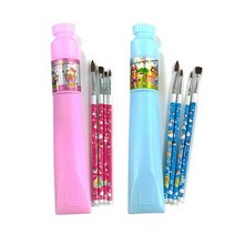 단아미 구리구리 붓세트 붓통 4개 미술용품, 하늘