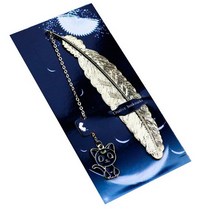 해피트레이딩 골드 팬던트 깃털 책갈피, 14, 1개