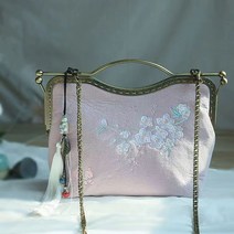 자칠 빈티지 코튼 마 토트백