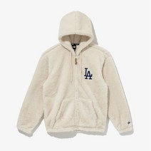 뉴에라 [뉴에라][공용]MLB 소프트 보아 LA 다저스 후드 집업 오프 화이트 (13338647)