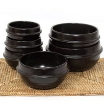 경산세라믹 직화 뚝배기 가정용 업소용뚝배기 토기 계란찜 찌개냄비, 검정, 받침6호기:170xmm250mmx210mm