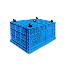 대형 플라스틱 바스켓 카트 과일 운반용 박스 구르마, 800cm길이 바스켓 + 내하중 PU 휠 5개