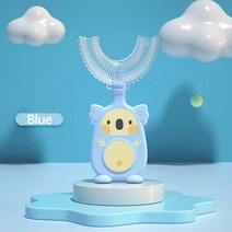 브랜드없음 수동 어린이의 U 자형 칫솔 실리콘 접착제 테스트 대형 상자 (6-12 세) 파란색, 1개, 1개
