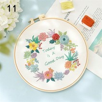 십자수패키지 보석 해바라기 액자 프랑스DIY 크로스 스티치 키트 꽃 식물 패턴 스탬프 자수 스타터 키트 공, 03 11, 1개