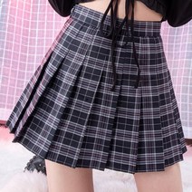 골덴 롱 스커트 브랜드 하라주쿠 프레피 스타일 체크 무늬 일본 학교 교복 숙녀 미니