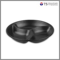 [돌산멜라민] 체크(흑) - 원3절 (업소용그릇 멜라민그릇 예쁜그릇 식당접시 멜라민볼 멜라민찬기 검정색그릇), (DS-7778), 검정