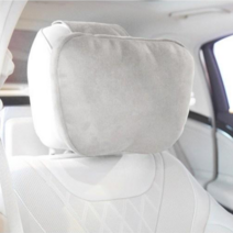 올팜 고급 스웨이드 헤드레스트 목쿠션 벤츠목쿠션, 그레이