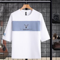 Sevenmoon 남자반팔티 특양면 다색 간략하다 도안 루즈핏