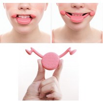 뮤잉 안면근육 운동기구 발음 안면비대칭 교정기 불독살 제거 리프팅 웃는얼굴, 1개, 핑크