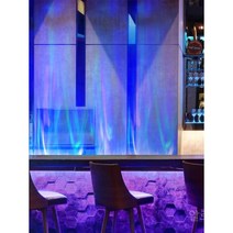 3D 물결모양 LED 조명 잔물결 표현 램프 카페 홀 인테리어 벽조명, 원격제어 보드 길이 81CM