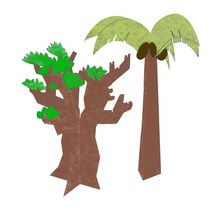 뜨더조립 종이나무, 야자수