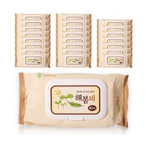 [살구나무몰] 해봄비 아기전용 물티슈 캡형 80장x24팩 1920장 200x150mm