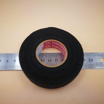 자동차 배선 하네스 19mm x 15m 범용 플란넬 패브릭 천 테이프 검정색 안티 딸랑이 자체 접착 펠트