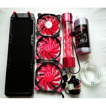 컨트롤러 수냉식 쿨러 라디에이터 방열판 탱크 커스텀, 240줄의 녹색 정장