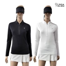 LPGA 골프웨어 여자 봄 골지 반집업 티셔츠 211+502