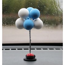 자동차 장식 인형 크리에이티브 풍선 귀여운 인테리어 가구 용품, 4.blue white