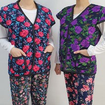 [ 촌캉스 세트 ] 꽃무늬 몸빼 바지+김장 조끼 시골 감성 레트로 시골감성 할머니 엄마 고무줄 일바지 빅사이즈 캠핑룩