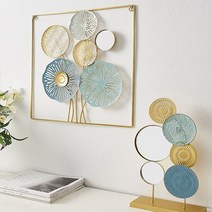 (주)가온누리코리아 퀄리티 높은 디자인의 인테리어 소품 앤틱한 분위기 둥근꽃 철제 벽장식, 둥근꽃 2정사각