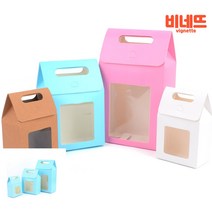 손잡이형선물백 답례품박스 답례떡상자 미니종이상자, 대 - 화이트