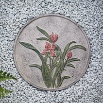 WAKE정원 디딤돌 경계석 바닥 안뜰 장식 야외 마당 디딤석 꾸미기 잔디 마당석 인조 조각 타일, 디딤돌 원형 난초