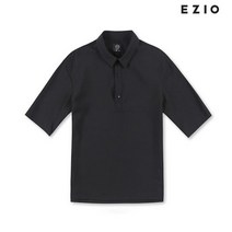 이지오 제로 카치온 피케 셔츠 블랙 B3SCN09