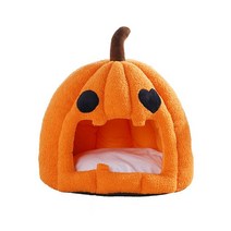 숨숨집 하우스 고양이 방석 스크래쳐 할로윈 호박, L, Pumpkin
