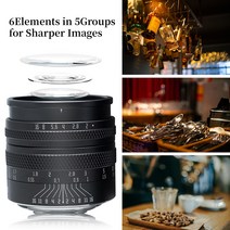 캠코더렌즈 카메라렌즈 Sony E-Fuji X 렌즈 용 50mm F2 풀 프레임 수동 조리개 Canon EOS-R Z Leica L 마운, 01 Nikon Z_01 Black