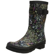 레인부츠 여성장화 비올때 신발 가벼운 줄 몰리 웰리 블랙 트리 0