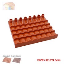 롱브릭타일 접착식파벽돌 파벽돌 대형 빌딩 블록 조립 액세서리 DIY 지붕 벽 난간 집 도시 농장 놀이터, 28 Roof tile