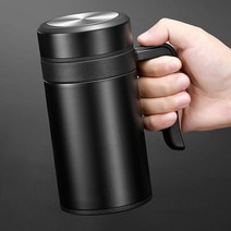 보온보냉 손잡이 텀블러 450ml 블랙, 없음