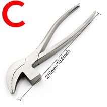 스냅링 플라이어DIY 가죽 가장자리 조정 프레스 플랫 플라이어 고정 클램프 가방 펜치 만들기 핸드백 대한, 03 Type C