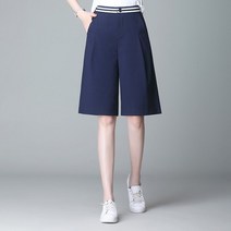 빅사이즈 바지 5XL 여성골프웨어 기본 큐롯 팬츠 여자 밴딩 5부 반바지 66 77 88 골프옷 기지바지