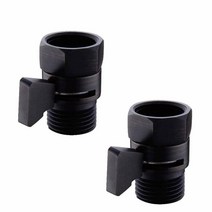 TRIPHIL 샤워 유량 제어 밸브 황동 바디 핸들 차단 핸드헬드 헤드 또는 레인 샤워헤드 휴대용 비데 스프레이 물 볼륨 조절기 조절 브러시드 니켈 2팩, Brass-Handle