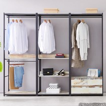 가이온 워너비 2400 2단서랍 행거 드레스룸 세트, 화이트