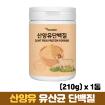 산양우유 산양유 단백질 담백질 유산균 분말 동식물성 분리유청 분리대두 단백 초유 분말, 1통, 210g